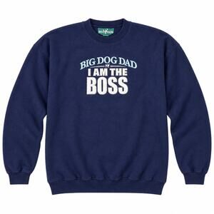 Vintage Big Dogs Dad I Am The Boss Blue Sweatshirt | Size XL